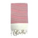 Fouta marinière recyclée nid d'abeille 200x100cm, Fouta Werbung