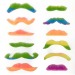 Set de 12 moustaches néon, accessoire de fête et de déguisement Werbung