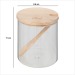 Sucrier verre et bois 0,4L hermet, transparent Geschäftsgeschenk