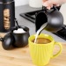 Zucker- und Milchkännchen, schwarze Porzellan, 3 Teile, Zuckerbehälter Werbung