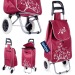 Chariot de courses avec sac, bordeaux, 30 l, poussette à marché ou cabas à roulettes Werbung