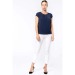 Kreppbluse mit kurzen Ärmeln, Damen - kariban Geschäftsgeschenk