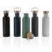 700ml-Flasche aus rostfreiem Stahl mit Bambusdeckel, Flasche Werbung