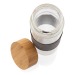 Glasflasche 75cl mit Bambusstopfen, Glasflasche Werbung
