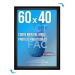 Plakatrahmen CLIC-CLAC Wand 60x40cm SCHWARZ 9005 Geschäftsgeschenk