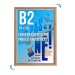 Plakatrahmen CLIC-CLAC Wandtafel 70x50 cm HOLZ Buche Geschäftsgeschenk