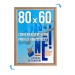 Plakatrahmen CLIC-CLAC Wand 80x60 cm HOLZ/Buche Geschäftsgeschenk