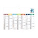 Calendrier bancaire aux couleurs vives , calendrier Werbung