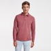 DYLAN - Polo chiné manches longues, avec patte de boutonnage superposée 2 boutons ton sur ton Geschäftsgeschenk