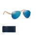 Lunettes de soleil en bambou, lunette de soleil Werbung