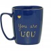 Mug carré en porcelaine 38cl, Mug en porcelaine Werbung