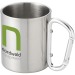 Mug isolant Alpes avec mousqueton 200ml, verre à double paroi Werbung