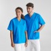 PANACEA - Unisex-Bluse mit kurzen Ärmeln und gekreuztem V-Ausschnitt Geschäftsgeschenk