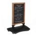 Schiefertafel SCHWARZ Holzrahmen 78x59 + Basis Lest. SCHWARZ Geschäftsgeschenk