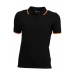 Kontrastreiches Damen-Poloshirt mit kurzen Ärmeln, Damenpoloshirt Werbung