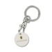 Porte-clés mousqueton métal avec jeton bio Geschäftsgeschenk
