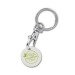 Porte-clés mousqueton métal avec jeton bio Geschäftsgeschenk