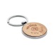 Porte-clés rond métal bambou, Porte-clés en bois Werbung
