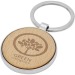 Porte-clés rond Moreno en bois de hêtre, Porte-clés en bois Werbung