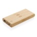 8000 mAh Powerbank mit 5W Induktion aus FSC®-zertifiziertem Bambus Geschäftsgeschenk