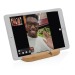Tablet- oder Telefonhalter aus Bambus, Tabletthalter Werbung