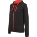 Sweatshirt mit Reißverschluss und kontrastierender Kapuze, Damen Geschäftsgeschenk