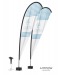 Voile arrondie géante 5m, Beach flag et oriflamme Werbung