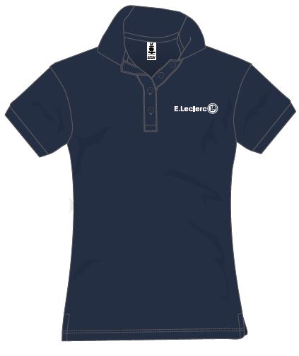 Piqué-poloshirt, damen, blau