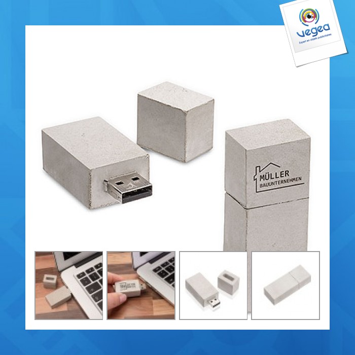 Clé usb personnalisable en béton