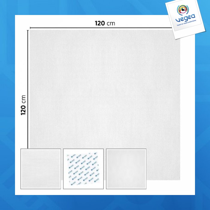 Nappe personnalisable en papier blanc 120x120cm