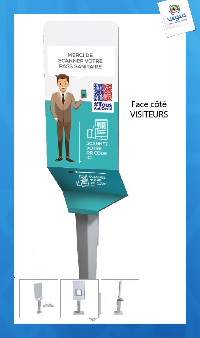 Borne de contrôle pour pass sanitaire