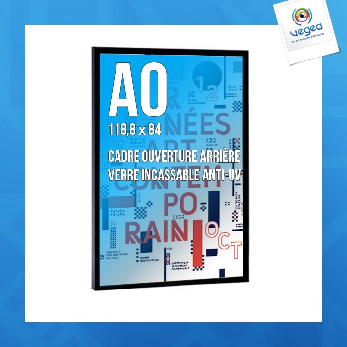 Cadre promotionnel déco a0 couleur noir