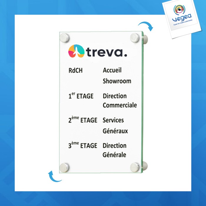 Plaque signalétique promotionnel cristal-sign 210 x 300 mm