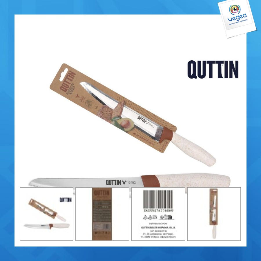 Couteau à pain publicitaire 20cm terre