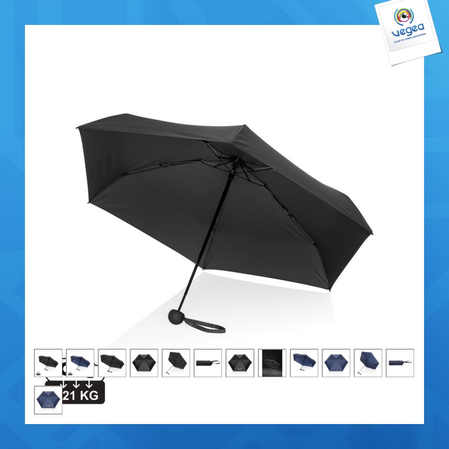 19,5-zoll-mini-regenschirm aus rpet nylon pongé aware