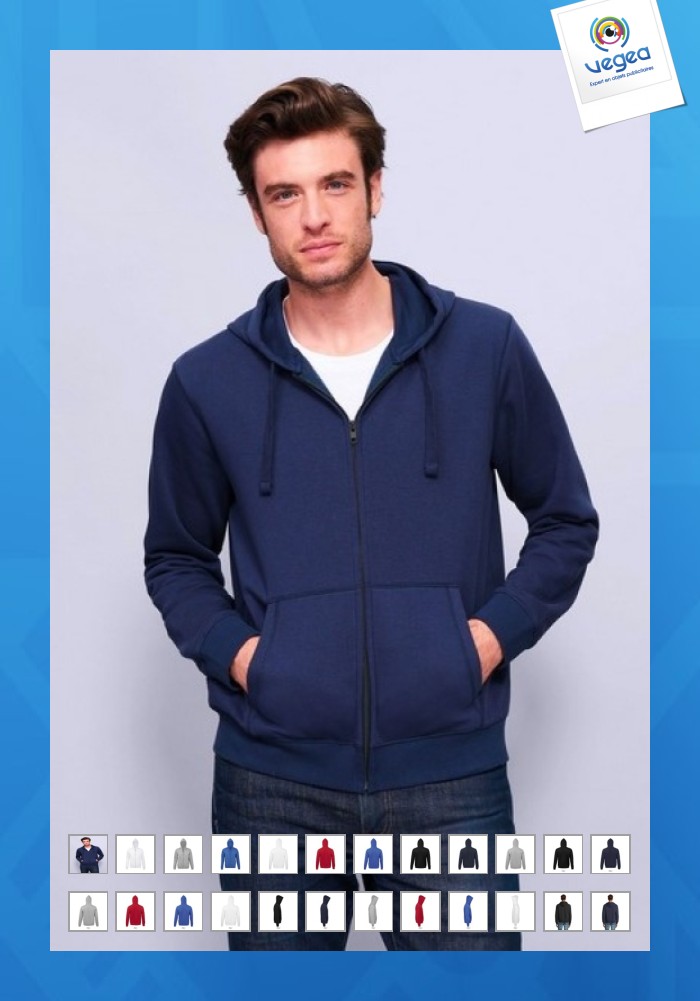 280g spike sweatshirt mit reißverschluss
