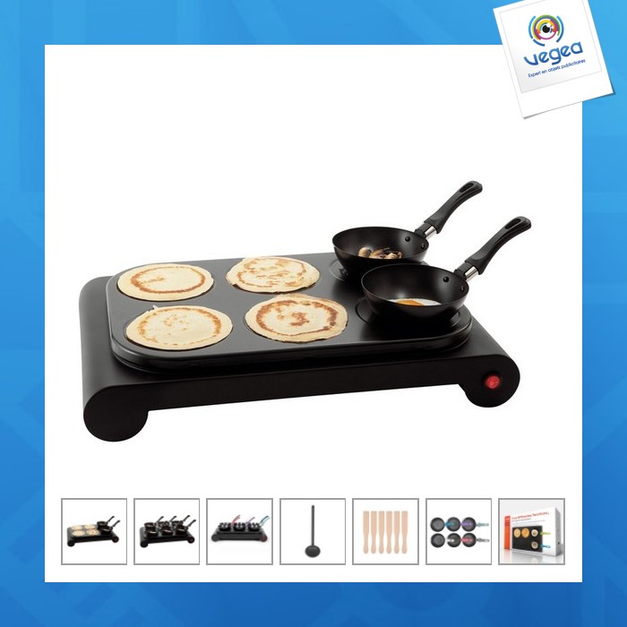 3-in-1-gerät: wok, crêpe-maker und grill für 6 personen