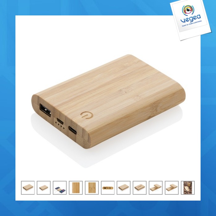 5000 mah notstrombatterie aus fsc ®-zertifiziertem bambus