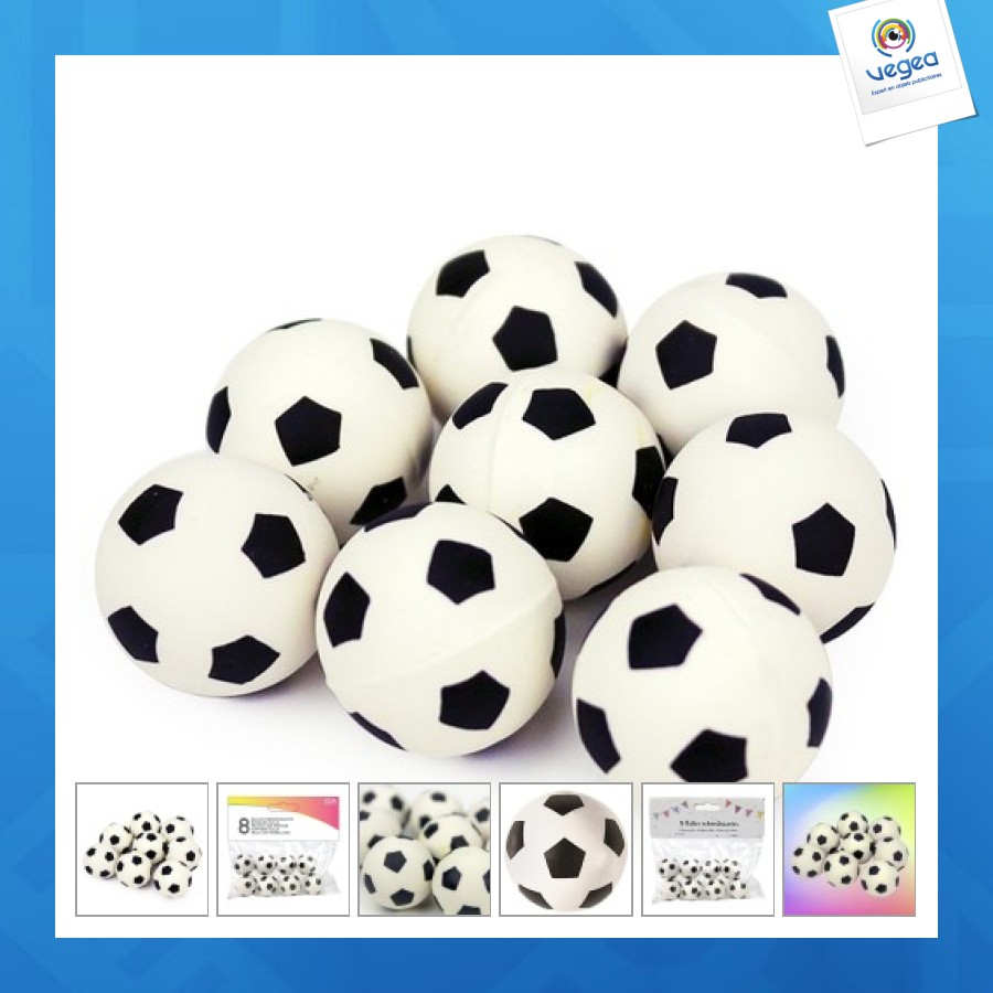 8 sprungbälle 2.5 cm fussball