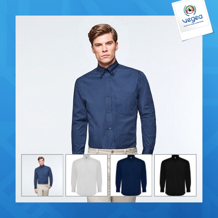 Aifos l/s - langarmhemd mit klassischem button-down-kragen und herztasche