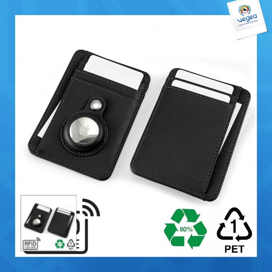 Airtag anti-rfid-kartenhalter aus rpet - stock