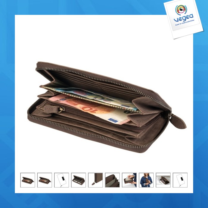 Anti-rfid-geldbörse aus echtem leder