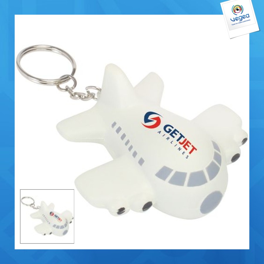 Anti-stress-schlüsselanhänger flugzeug