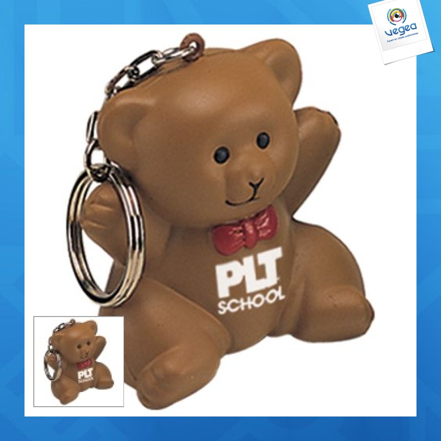Anti-stress-schlüsselanhänger plüschbär