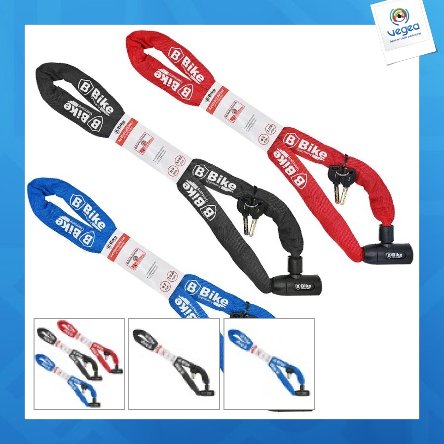 Antivol de chaîne de vélo 5x1200mm avec gaine