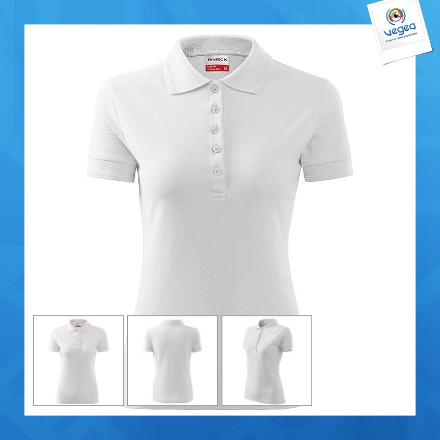 Arbeits-poloshirt damen weiß