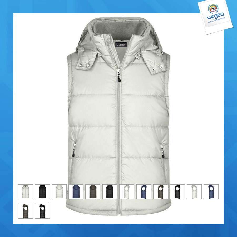 ärmellose jacke mit kapuze