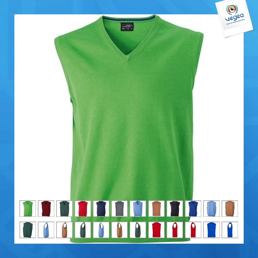 ärmelloser pullover mit v-ausschnitt