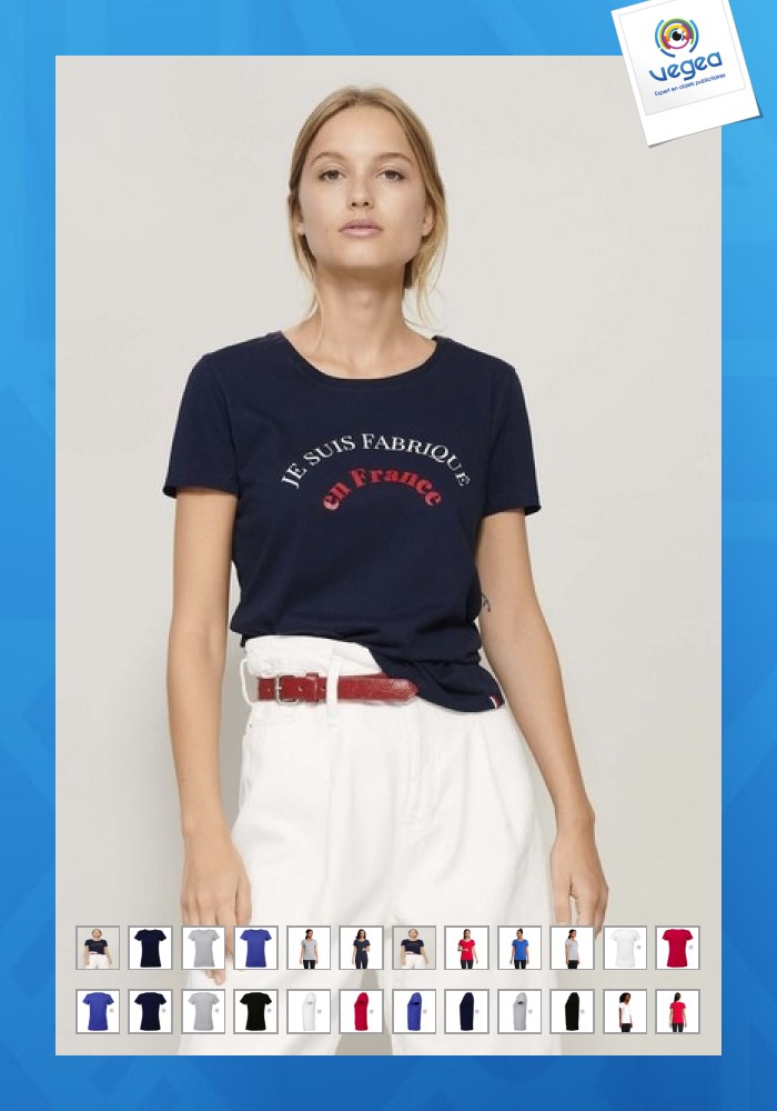 Atf lola - t-shirt frau rundhalsausschnitt made in france