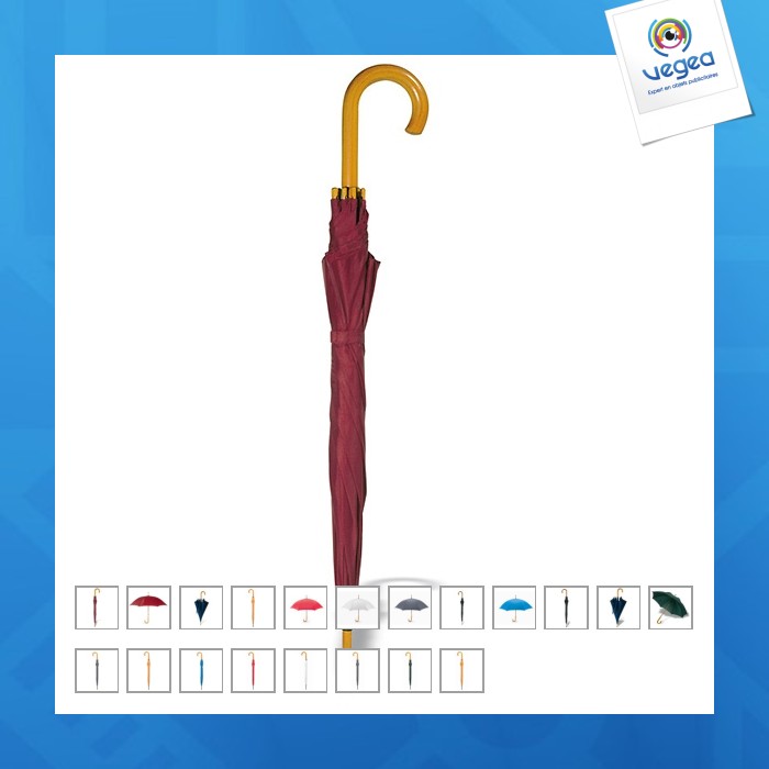 Automatik-nylonschirm mit holzgriff